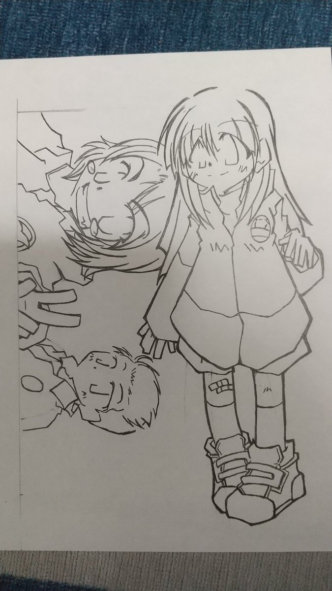 昔サイト時代に描いた
ガオレンの白虎と鮫と牛の絵が出てきた。これはデジタルで色塗りしました。 