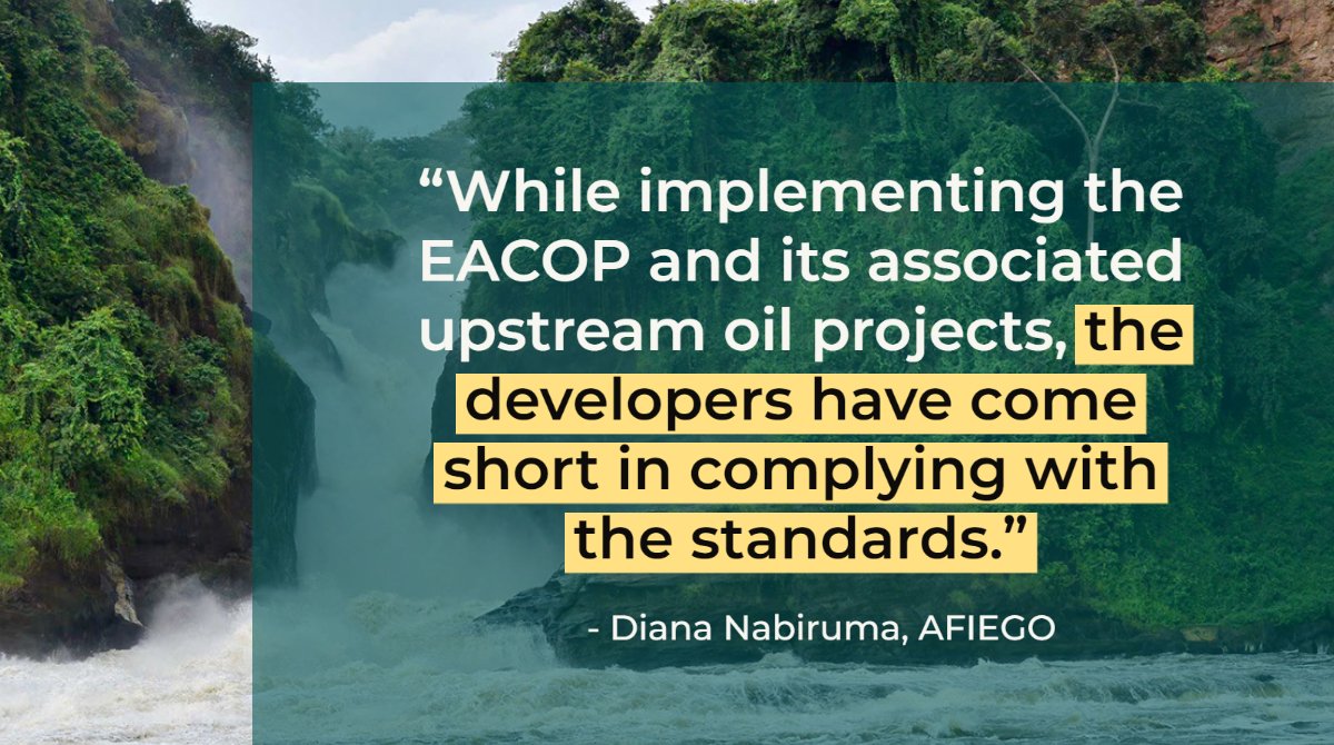 AfiegoUg's tweet image. New analysis from @AfiegoUg, @InclusiveDevt &amp;amp; @BankTrack shows #EACOP breaches the #EquatorPrinciples and IFC Performance Standards. 
Read the report here: inclusivedevelopment.net/wp-content/upl…