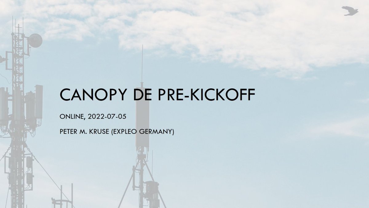Yesterday, we had the German pre-kickfoff with the <a href="/CanopyEureka/">Canopy</a> project. 
<a href="/detecon/">DETECON Consulting</a> <a href="/FraunhoferIIS/">Fraunhofer IIS</a> <a href="/ExpleoGroup_DE/">Expleo Group DE</a> #MuglerSE Telco Networks <a href="/NIglobal/">NI (now part of Emerson)</a> Germany