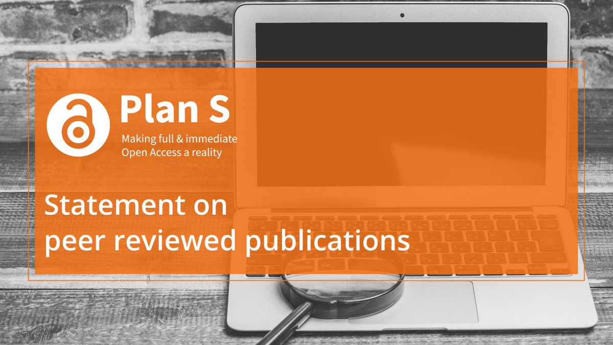 cOAlitionS_OA's tweet photo. .@cOAlitionS_OA considers scholarly papers that have been subject to a journal-independent peer review process to be of equivalent merit and status as those published in recognised journals or platforms.
More: https://t.co/GCrpwxsM4n 
#PeerReview #OpenAccess https://t.co/4PrSjCVMM0