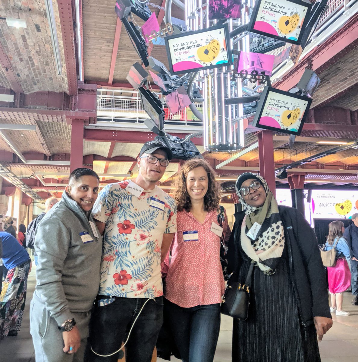 LTJokersGM's tweet photo. Thanks to all the service staff , waiters , waitresses and everyone @sim_manchester @IdeasAlliance_ for pulling together yesterday’s #NotAnotherCoproductionProject !! We had a great time , mingling with new and old friends! #NACPF2022 #CoProWeek #Event #Manchester #Theatre https://t.co/IKWuhx0sOk