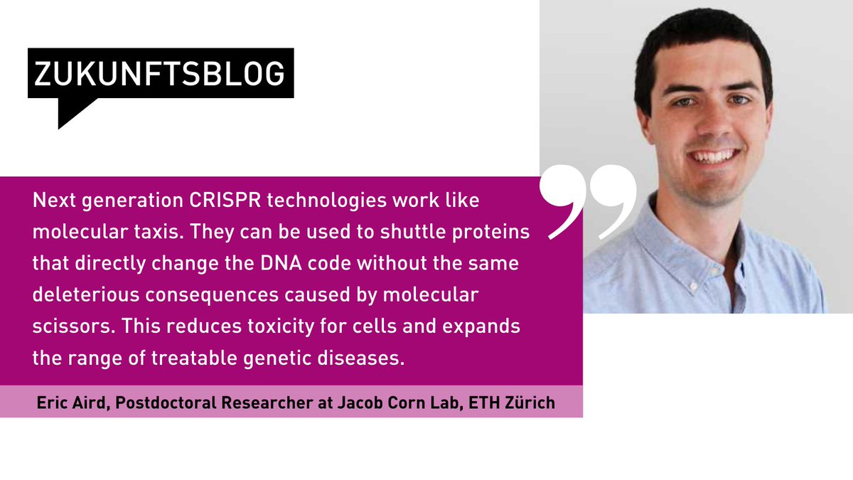 The latest #CRISPR-​based genome editing systems are safer for patients who will soon benefit from gene therapies, as <a href="/eric_aird/">Eric Aird</a> explains in the latest #ZukunftsBlog <a href="/ETH_en/">ETH Zurich</a> <a href="/ETH_DBIOL/">D-BIOL @ ETH Zurich</a> #GenomeEditing
ethz.ch/en/news-and-ev…