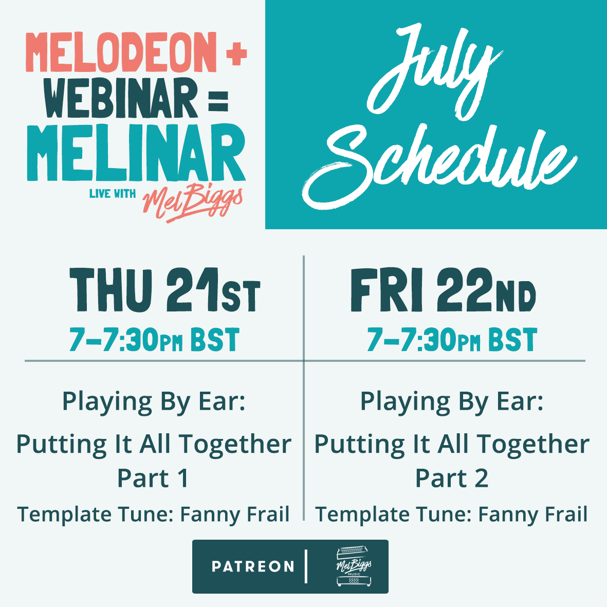 MelBiggsMusic's tweet photo. Want to join me to decipher an English folk tune PLUS chords and row crossing by ear this month?!
Read more about this month's Melinars and try out a FREE Melinar:
https://t.co/pyqfVM7jj3
#AccordionLessons
#Accordion
#Melodeon https://t.co/ncqS8XsdY8