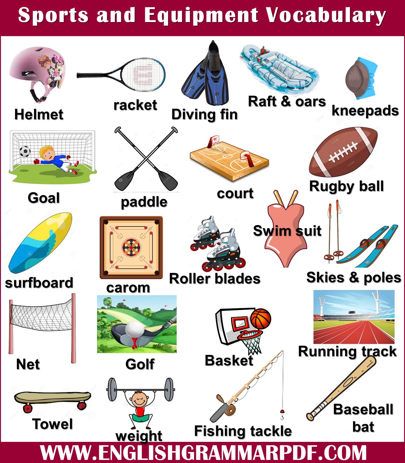 Sports Equipment List