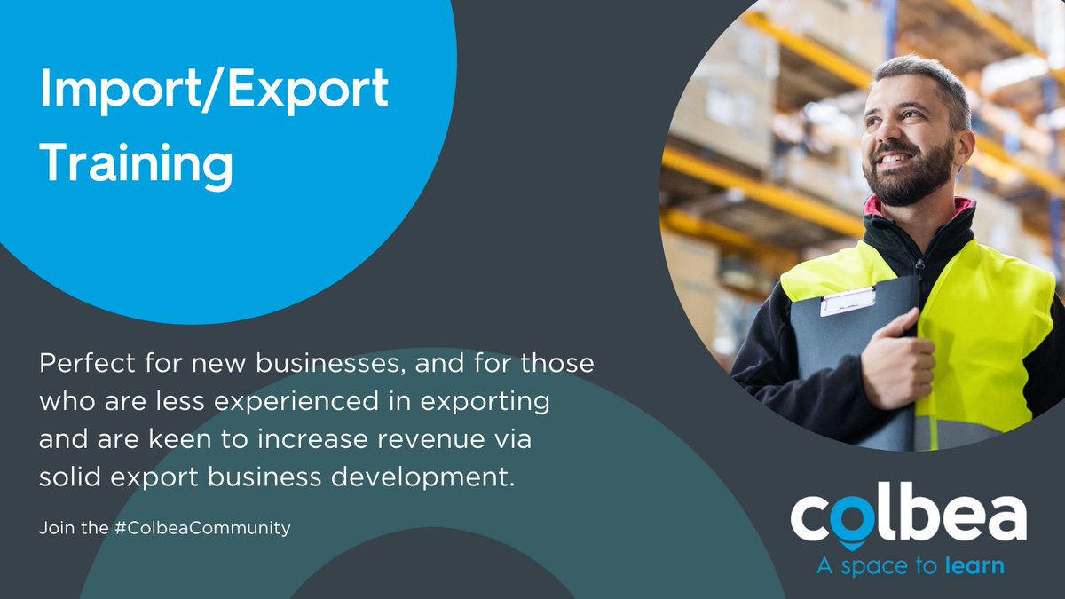 ColbeaBizAdvice's tweet photo. Looking for an Introduction to Letters of Credit and Export Finance? #Colbea's 'Import/Export Training' course covers these topics and how they can affect your business.

Training delivered by @JimFanshawe 

More information and Booking: https://t.co/e7wzaqM4YW https://t.co/5TBEQBX8Vm