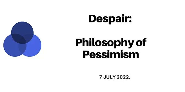 ExpatsinParis's tweet image. Café Philo tomorrow.

Despair: Philosophy of Pessimism 

buff.ly/3ymVS3p