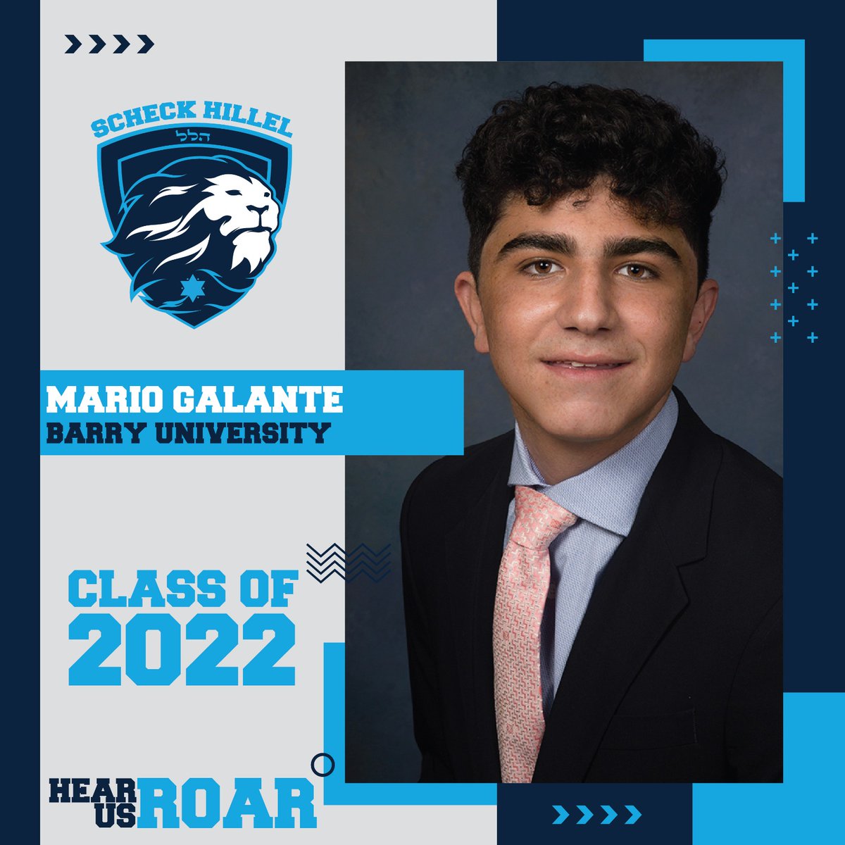 eHillel's tweet photo. Congratulations to Mario Galante '22 on his acceptance to Barry University!
"There is nothing like Scheck Hillel...they have created an environment unmatched by any school."
#hearusroar #classof2022 #mazeltov #lionpride #collegeprep #barryuniversity #chaitochai #HillelisHome https://t.co/ubLPKJfYFV