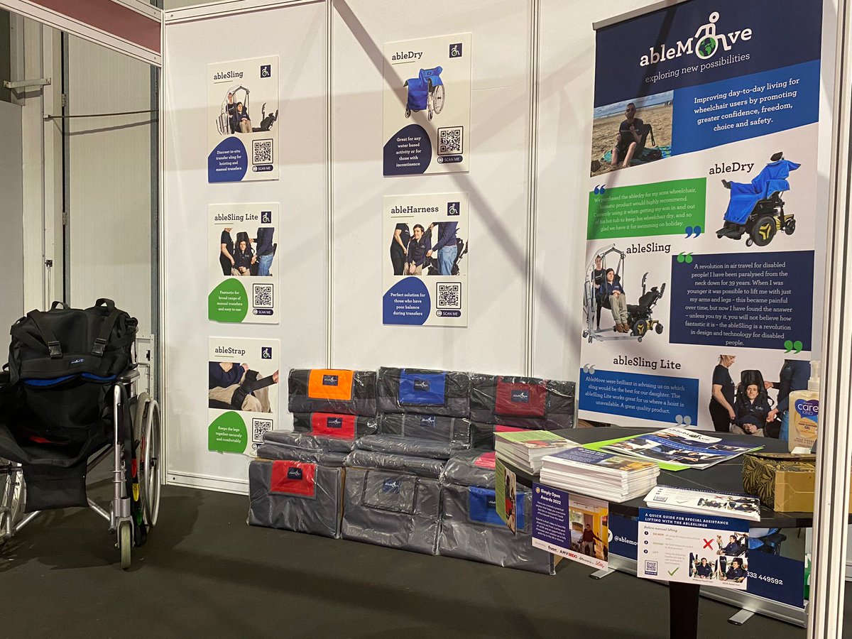 ableMoveUK's tweet photo. Today is the day - @NaidexShow 2022 is officially open, and our stand has been set up just in time! If you're attending, you're more than welcome to come and have a chat with us all day! #ableMove #Naidex #DisabilityExpo #Accessibility #DisabilityAwareness https://t.co/MsEVKK1CMX