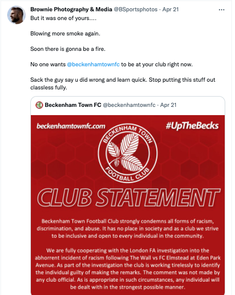 BR3Bailiwick's tweet image. You planning to apologise to that 'silly' club in person on Sat @BSportsphotos ?

Had a lot to say for yourself before the evidence was in.
Before due process had a chance to run its course.

Let's hope your response is more mature than...
@LianneB66384547 

#PeopleInGlassHouses
