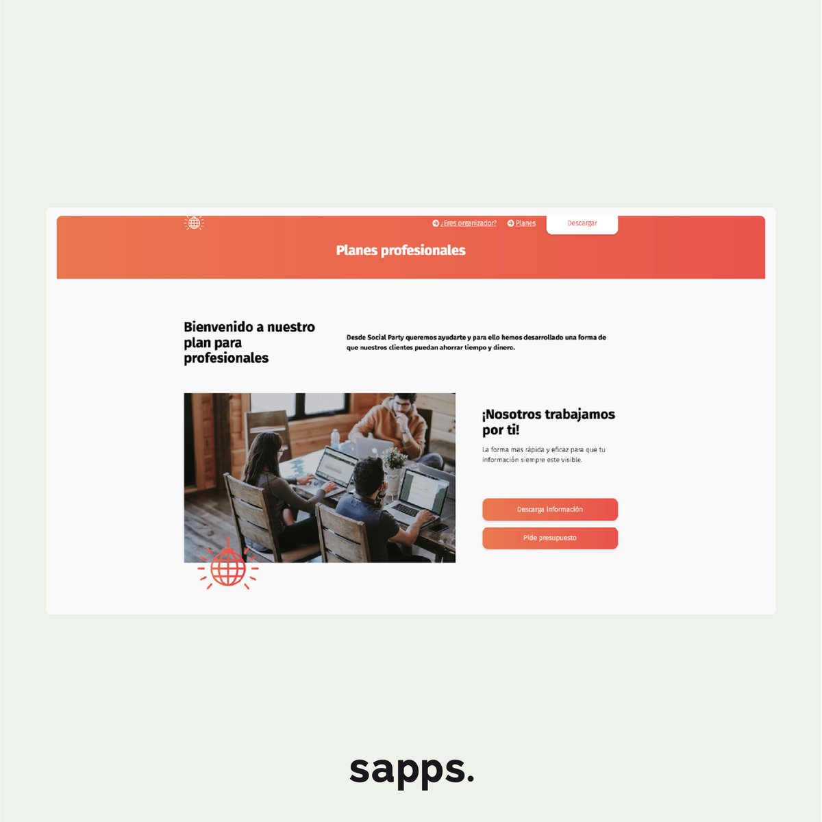 sappsestudio's tweet photo. Diseño UX / UI Desarrollo App y desarrollo web 

Social Party es una App que pretende ser una guía de ocio de referencia para aquellos que busquen el mejor plan, pero también una ventana a toda la oferta que los propios usuarios quieran proponer.

🔗https://t.co/FkcYWNLgc8 https://t.co/3wBHBNm6wB