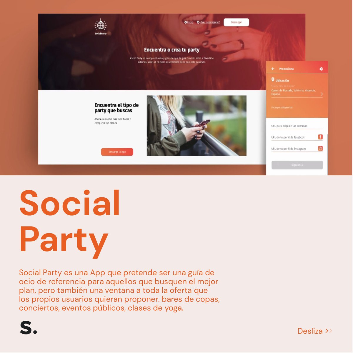 sappsestudio's tweet photo. Diseño UX / UI Desarrollo App y desarrollo web 

Social Party es una App que pretende ser una guía de ocio de referencia para aquellos que busquen el mejor plan, pero también una ventana a toda la oferta que los propios usuarios quieran proponer.

🔗https://t.co/FkcYWNLgc8 https://t.co/3wBHBNm6wB