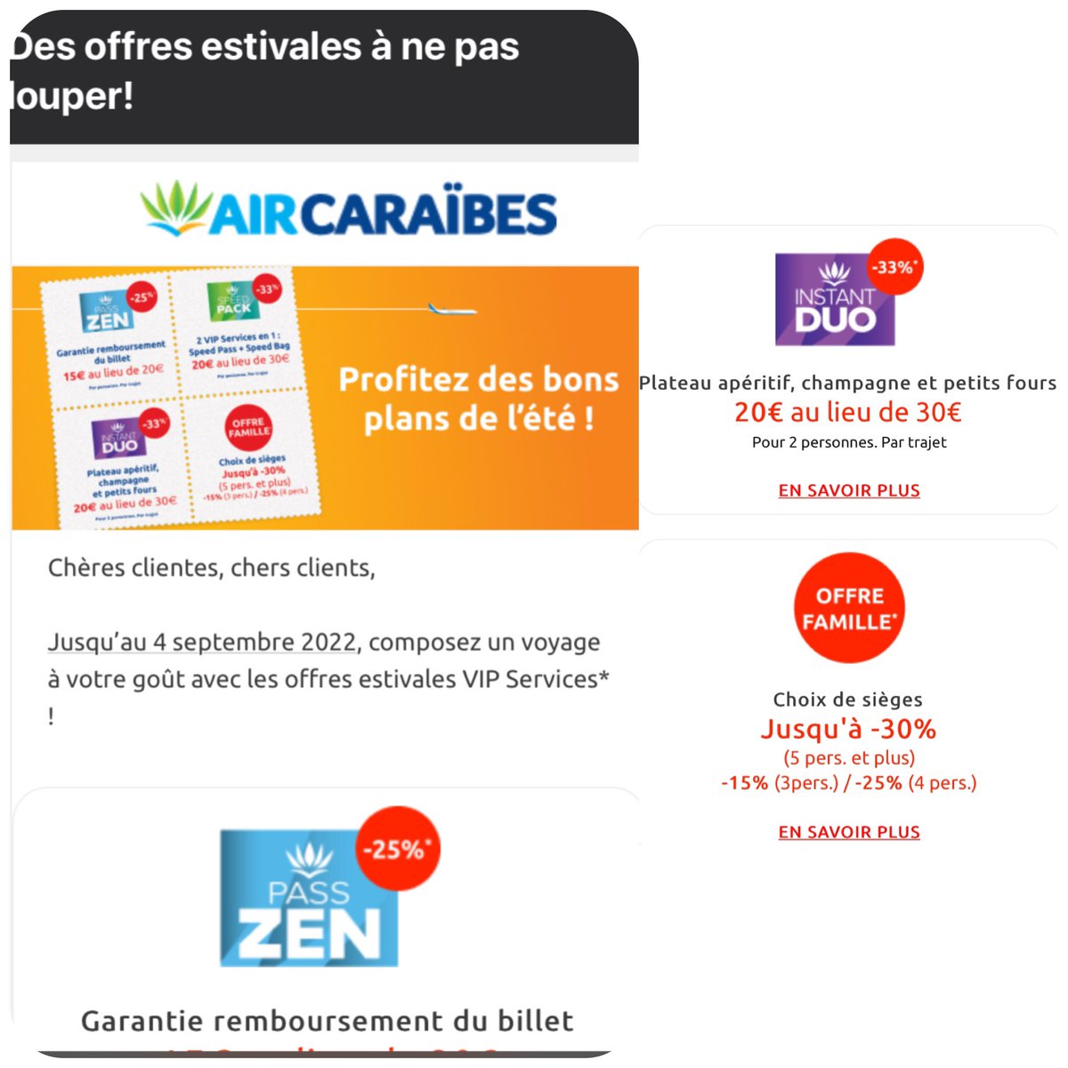 4byKat's tweet photo. Bien sûre, ça m’intéresse une expérience plateau apéritif 👀 à 20€ au lieu de 30€, SANS BILLETS 🤣😓. Le peuple guette les promos pour l’été, en espérant trouver un billet à un prix décent. Pour enfin retrouver sa famille et voilà : les offres estivales à ne pas louper ! https://t.co/T4XjZT8yIa