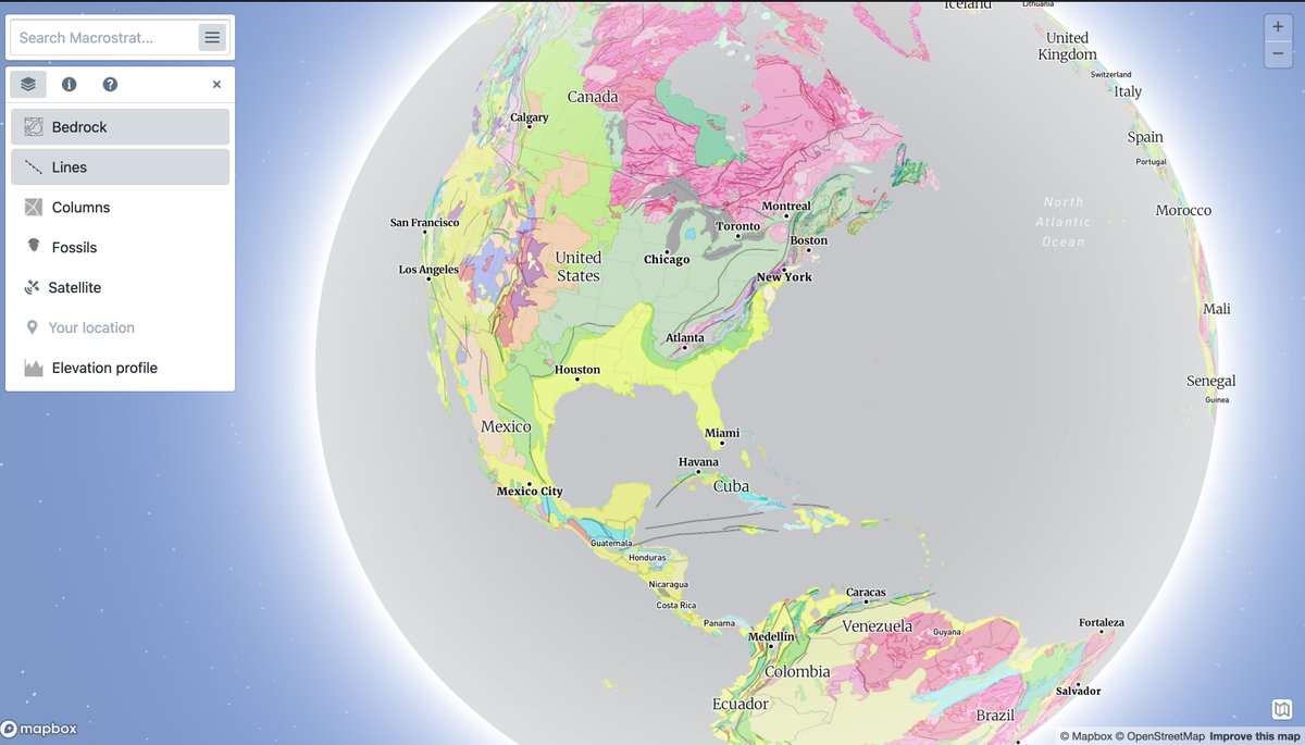 davenquinn's tweet photo. @UWMacrostrat has just released a huge update to our main geologic mapping web app, with long-awaited features like 3d terrain and a globe view! Check it out at https://t.co/rzMA0Uxw6I! https://t.co/LLBR4e66q2