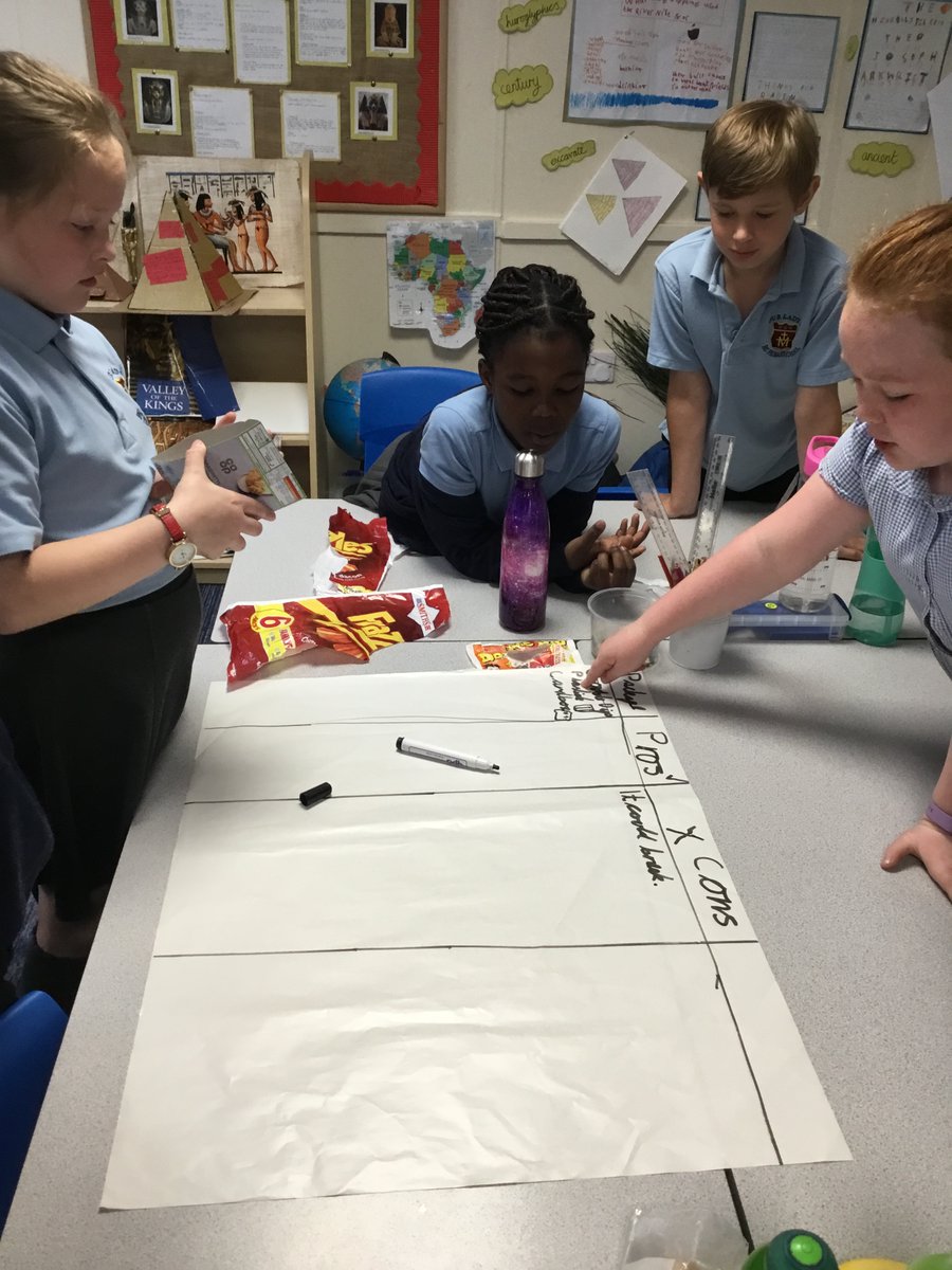 MrsTeahan's tweet photo. Today, we have been researching the pros and cons of different packaging. @OURLADYSASPULL #ourladysdt https://t.co/7kQbs4sfY7