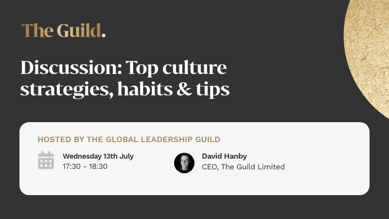 Join us for this discussion during which we will touch upon some models, ideas, and best tips for creating a culture that wins hearts and minds. linkedin.com/events/6949776… 
#culture #leadership #theguildltd #mentalmodels #culturetransformation #discussion