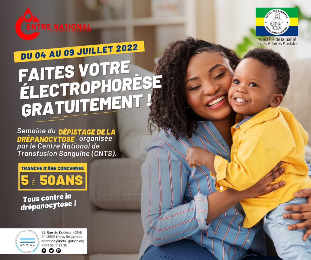 La campagne de dépistage de la drépanocytose se poursuit au <a href="/CntsCom/">Centre National De Transfusion Sanguine - Gabon</a>