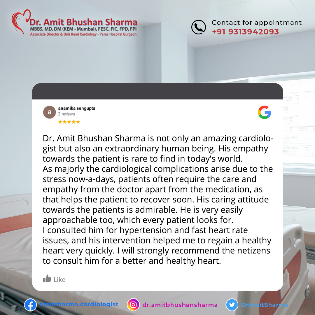 DrAmitBSharma's tweet photo. Grateful for such positive feedbacks. They are a constant source of inspiration and energy for us.
We always try to provide the best possible service to the community.
#reviews #bestcardiologist #dramitbhushan #patientsreviews #positive #feedbacks #inspiration #motivation #doctor https://t.co/HeGdjwNujx