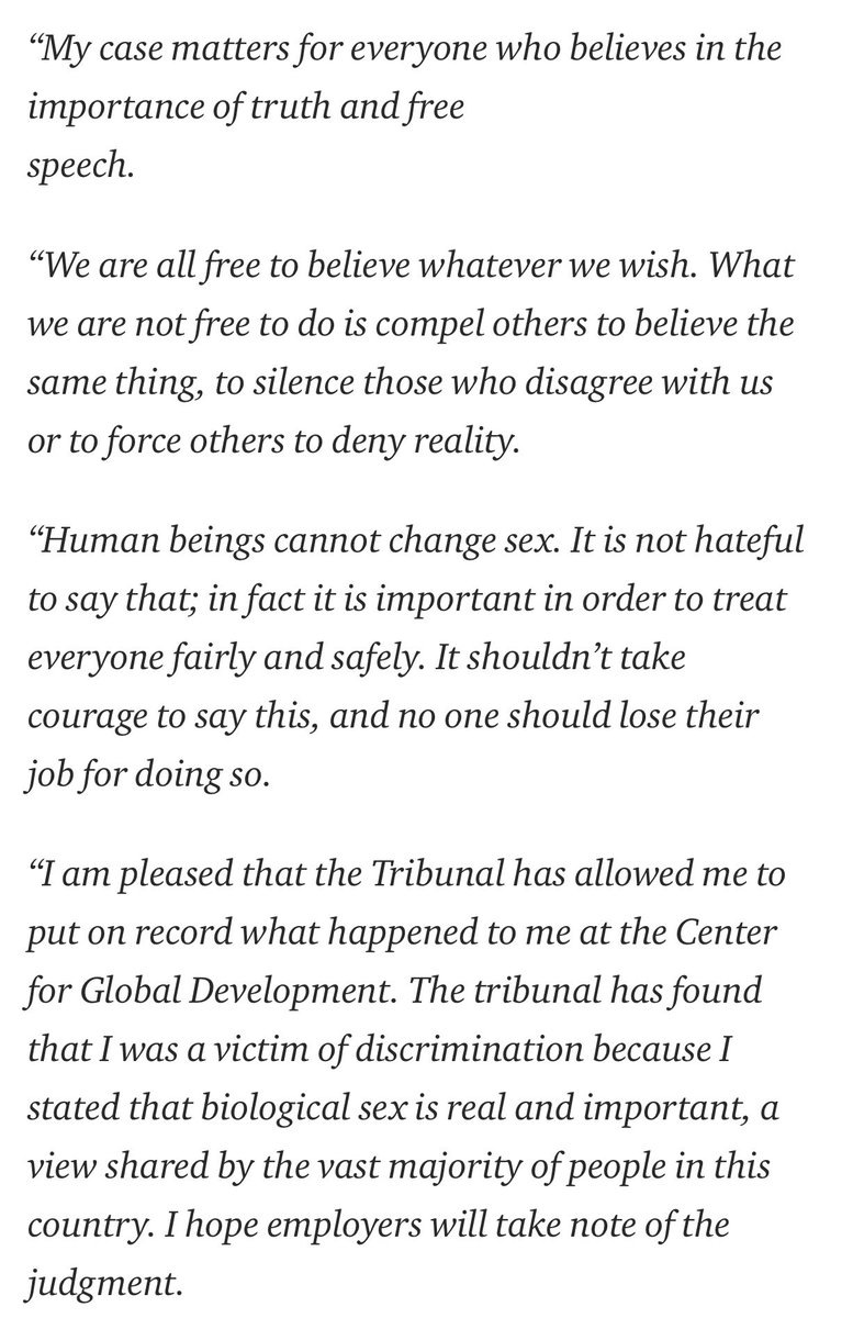 sharrond62's tweet photo. These words-congratulations ⁦@MForstater⁩ as humans we cannot be compelled to ignore truth, facts or reality. We can all be compassionate, understanding &amp;treat each other with dignity. Religions &amp; ideologies can co exist without a compulsion on others 2believe..sex matters https://t.co/T9cHrJKYlj