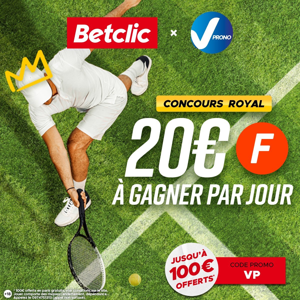 VPick_'s tweet photo. 🔴 BETCLIC x VP 🔵

💸20€ de freebets à gagner sur #Wimbledon

👉 Donne le gagnant de Fritz / Nadal avec le nombre de sets !
📌 Réponse + #WimbledonVP + ♻️ RT

🍀TAS 07/07
🏁Fin de jeu au début du match

https://t.co/qb7c750rse
Code promo : VP
📧Puis passe en MP !

#TeamParieur https://t.co/uIFPjfoz0g