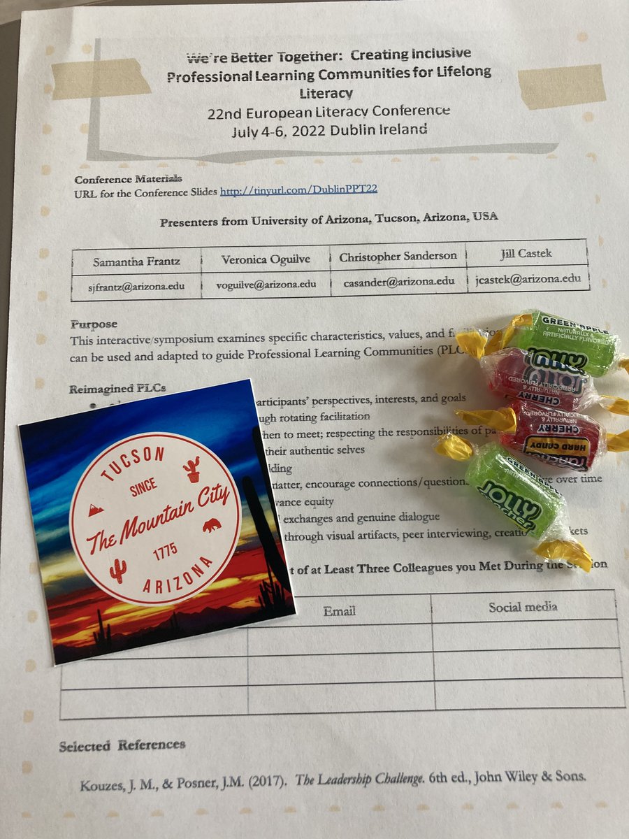 Nice welcoming to a symposium about professional learning communities by colleagues from University of Arizona. #2022LITERACY <a href="/jillcastek/">Dr. Jill Castek</a>