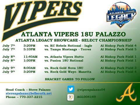 Here is our schedule for Legacy starting Thursday. Come check us out!