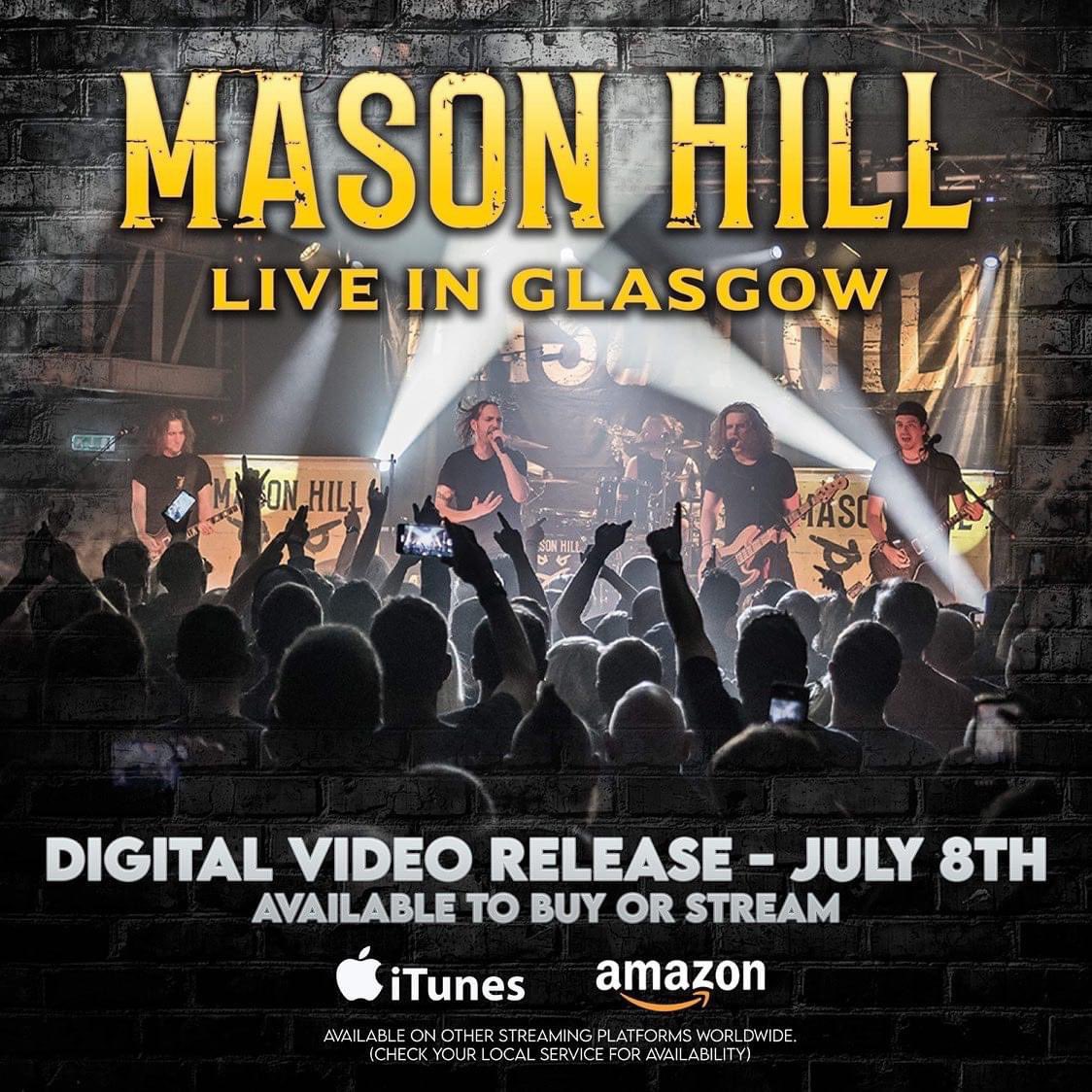 OUT THIS FRIDAY! (8th July) 
The full show available in HD “Live in Glasgow” available to rent or buy. 

Watch the whole show from start to finish this Friday straight from your device. 

#masonhill #liveinglasgow #thegarageglasgow #concert #liveconcert #gig #liverecording