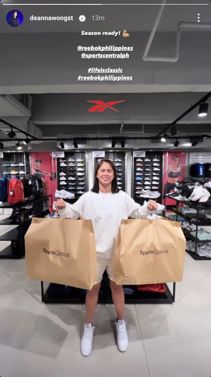 santasantita_'s tweet photo. Another Congrats! deannawongst for
#reebokphilippines ๐
#lifeisclassic https://t.co/fZivqwIWMv