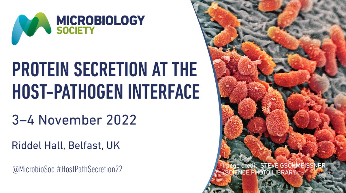 MicrobioSoc's tweet image. One week to go until abstract submissions close for the Protein Secretion at the Host–Pathogen Interface meeting, taking place in Belfast, 3–4 November. View the invited speakers, and submit your abstract online by 15 July: microb.io/3npAW6S #HostPathSecretion22