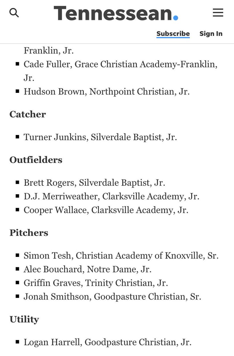 Congratulations to Alec Bouchard on being named to the TSWA DII-A All State Team! tennessean.com/story/sports/h… #GoIrish