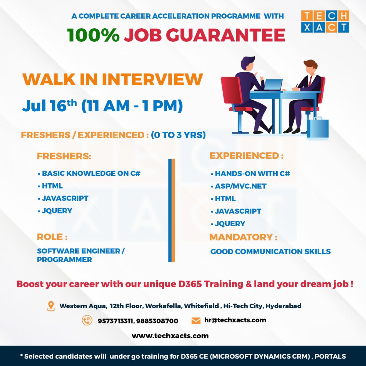 Techxacts's tweet image. A COMPLETE CAREER ACCELERATION PROGRAMMER WITH A 100% JOB GUARANTEE.

Website:- techxacts.com

#D365 #dynamics #erp #crm #microsoftdynamics #dynamicscrm #microsoft #erptraining #businesscentral #technology #sap #ai #microsoftdynamicsax #microsoftdynamicscrm #hana