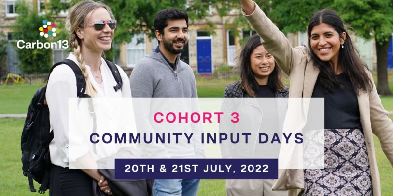 Carbon13 Community Input Days! A first look at our Cohort 3 ventures as 20 teams, brought together by Carbon13’s program, will be showcasing their climate focused ventures to the public for the very first time. 20-21 July @ 9:30am (on Zoom) eventbrite.co.uk/e/carbon13-coh…