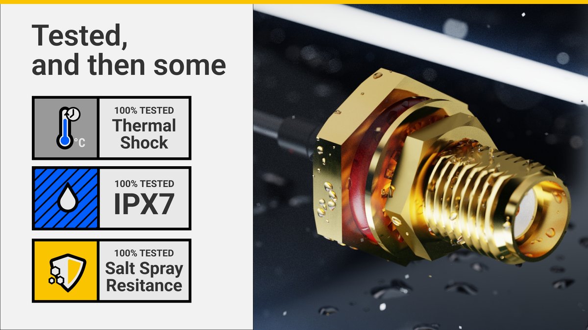 GradConn_Ltd's tweet photo. You need IP-rated coaxial connectors and assemblies specified for excellent environmental protection, but how will they perform in the field? 

Download our independently conducted  Extended Environmental Simulation test results: https://t.co/kVzNqg9aHY

#gradconn https://t.co/2oYKTnoF1O