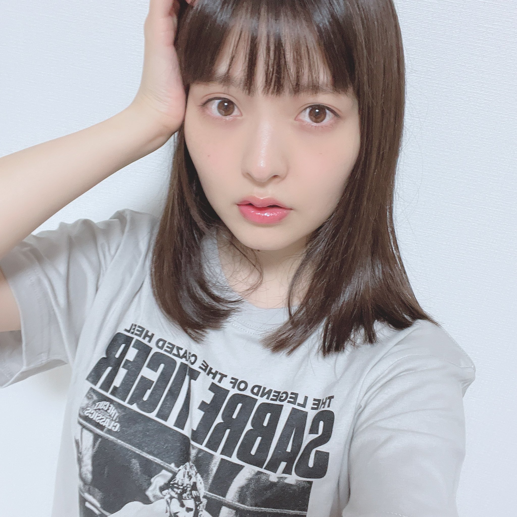 上坂すみれ Tシャツ 上坂すみれ × Kamin「CUTE」/ WHITE | GAIN TOKYO