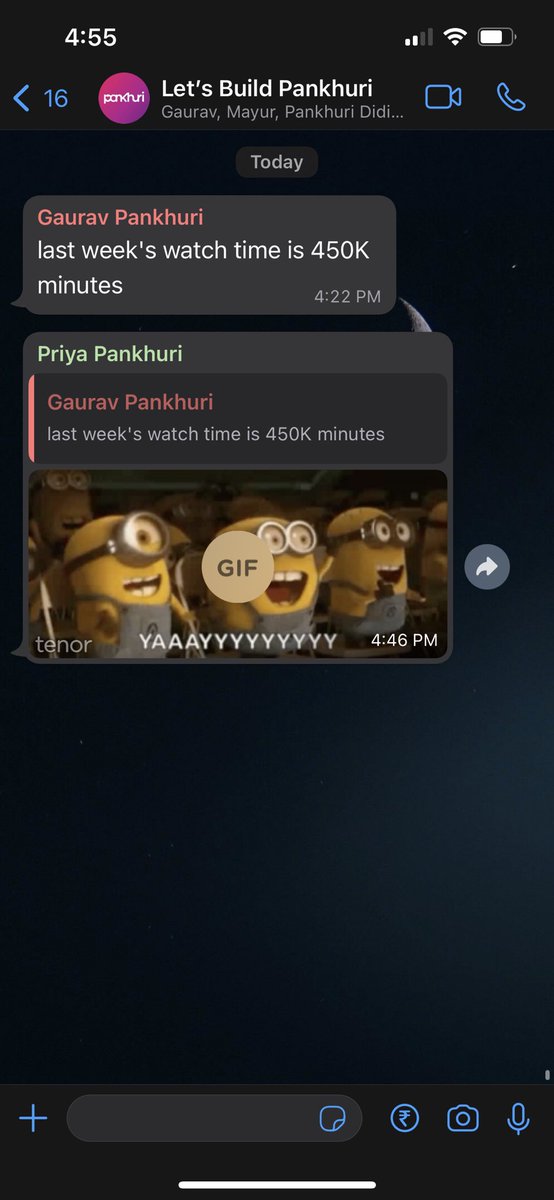 It’s msgs like this that make my day ❤️
<a href="/askpankhuri/">Pankhuri</a> <a href="/pranayspeaks/">Pranay Shrivastava</a> <a href="/SugandhaAS/">Sugandha</a> <a href="/Shravan0007/">Shravan Muralidhar</a> Let’s make it huge 🥳🥳🥳 #womenintech #Live #Livestream #watchminutes