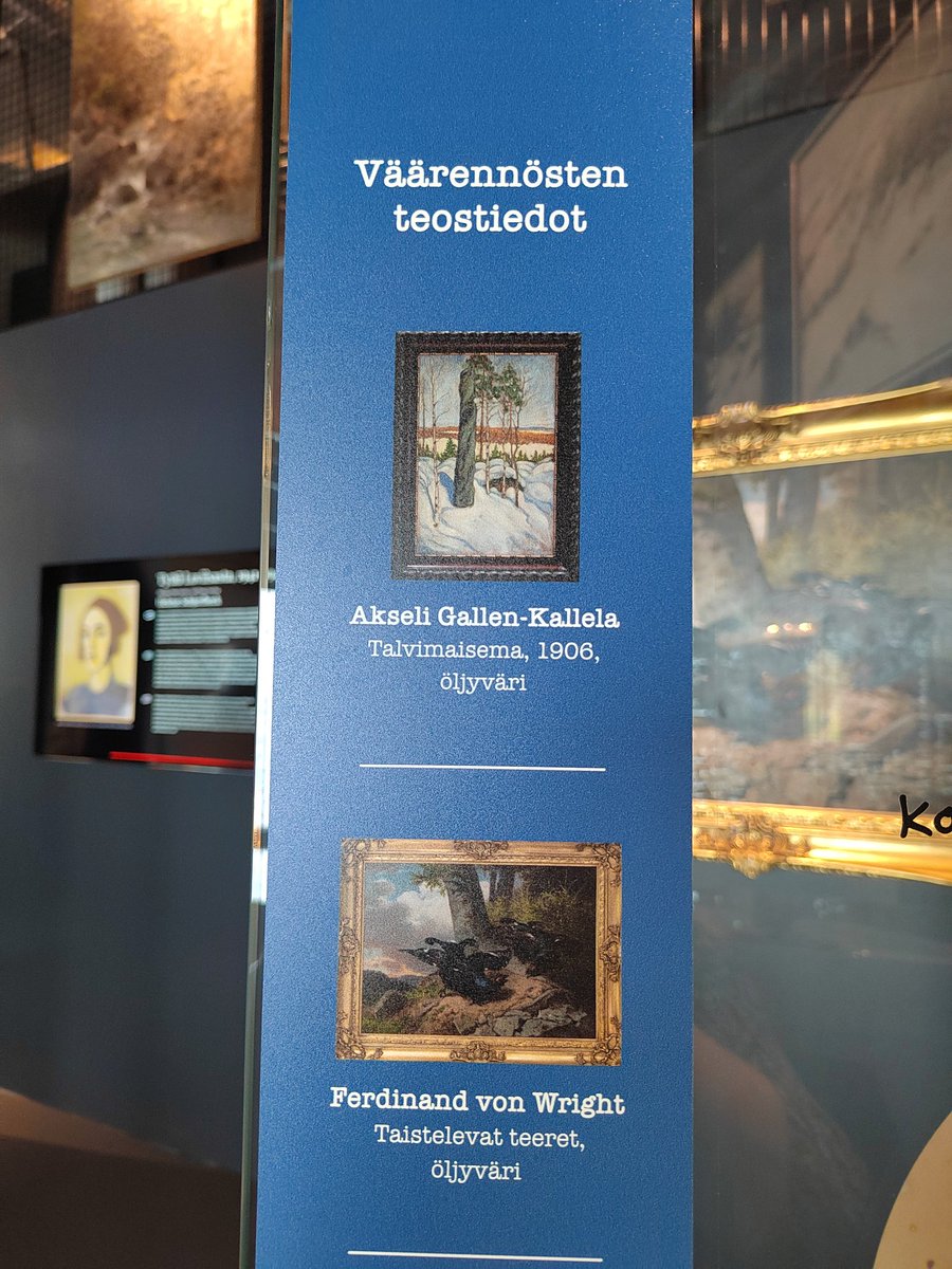 Erilainen taidenäyttely : väärennöksiä.
Poliisimuseo, Hervanta