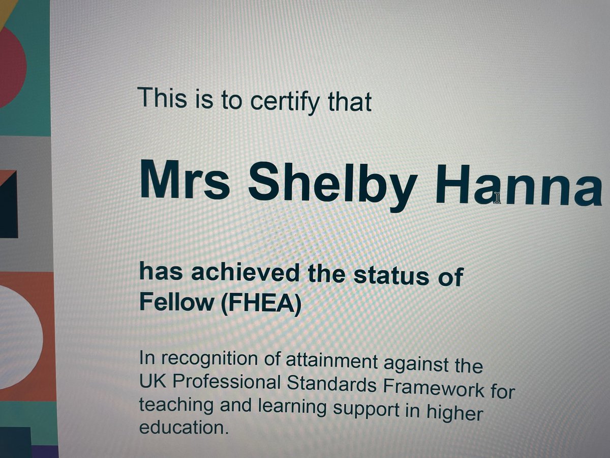 Thanks for all the wonderful support from <a href="/QUB_CED/">QUB Centre for Educational Development</a> <a href="/karenfraser112/">Karen Fraser</a> #hea #highereducation