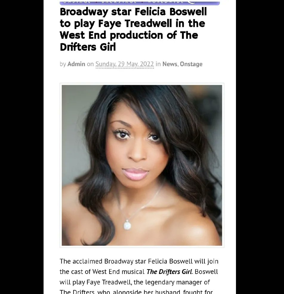 FELICIA BOSWELL (@felicia_boswell) on Twitter photo No biggie.. just this girl making her West End debut lastnite! My heart is Bursting! ✨️🇬🇧🤩🎉🔥💕
<a href="/thedriftersgirl/">THE DRIFTERS GIRL</a> #FayeTreadwell No biggie.. just this girl making her West End debut lastnite! My heart is Bursting! ✨️🇬🇧🤩🎉🔥💕
<a href="/thedriftersgirl/">THE DRIFTERS GIRL</a> #FayeTreadwell