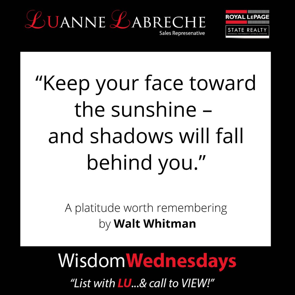 listwithLU's tweet image. #WisdomWednesday #listwithLU #LUtoView #LUanneLabreche #ReferralsWelcome #HamiltonRealEstate #HamiltonRealtor #NiagaraRealEstate #NiagaraRealtor #HamOnt #HamiltonOntario #Niagara #NiagaraRegion #Halton #Haldimand #Brantford #Brant #OntarioRealEstate