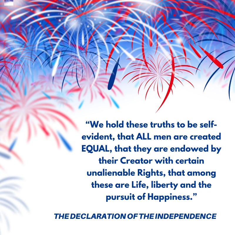 Wishing you a happy Fourth of July celebrating with friends, family, and loved ones! 🇺🇸🇺🇸

Take a little bit of time to relax, recharge and reflect on our freedoms. 

Cheers to creating a country that embraces equality for ALL!

#july4th #independenceday #dei