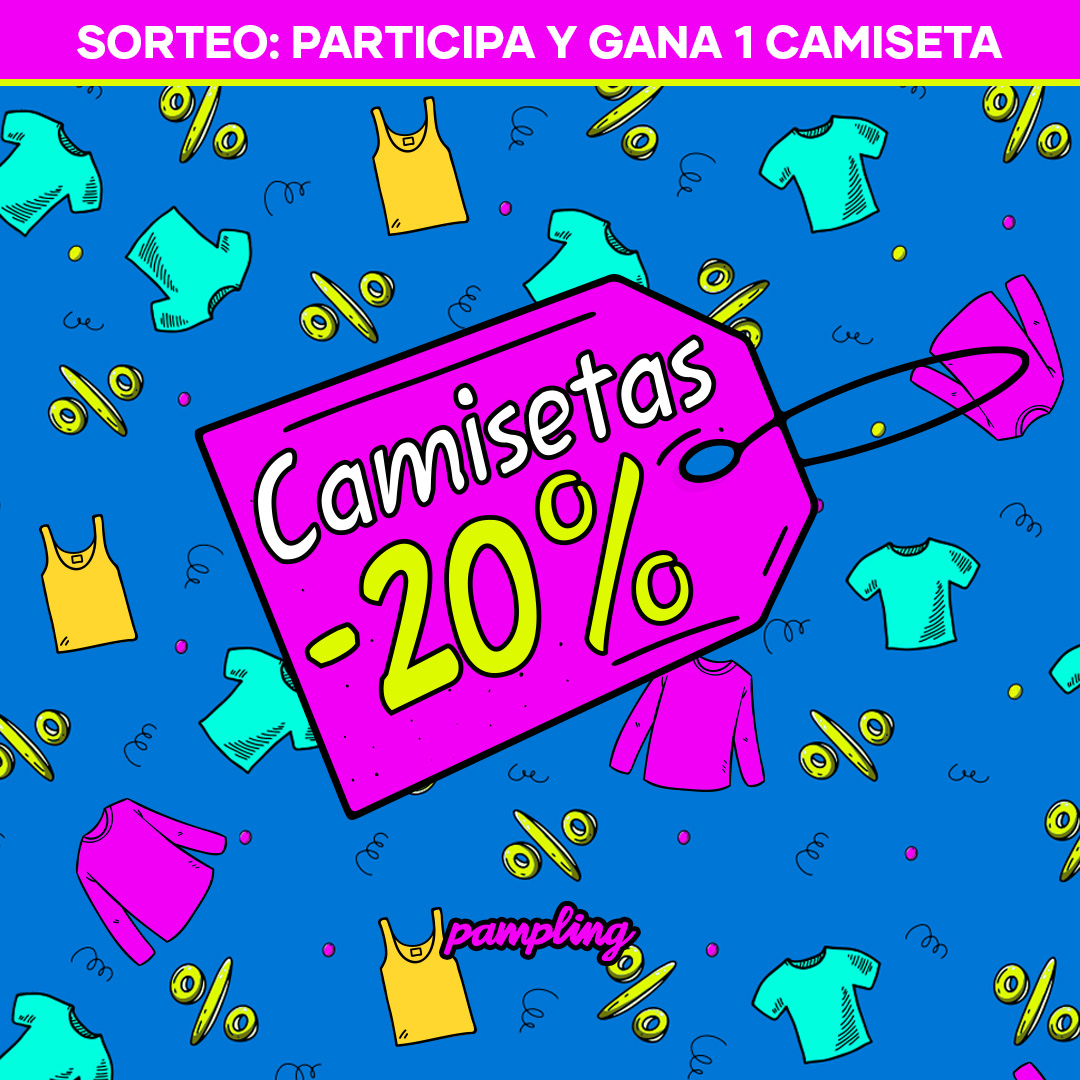 ✨ ¡COMPARTE Y GANA! 🏆
Haz RT en este tweet y podrás ganar una camiseta  Pampling 👕 a elegir que sorteamos. 
¡Mucha suerte a todos! 🍀

¡Ahora todas las camisetas con un 20% de descuento!
Más descuentos en 👉 pampling.com
