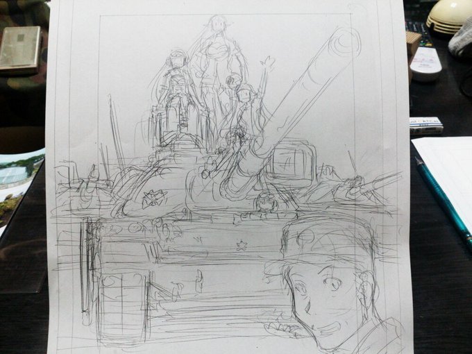 #74の日 ちょうど来月のネーム描いてた。 