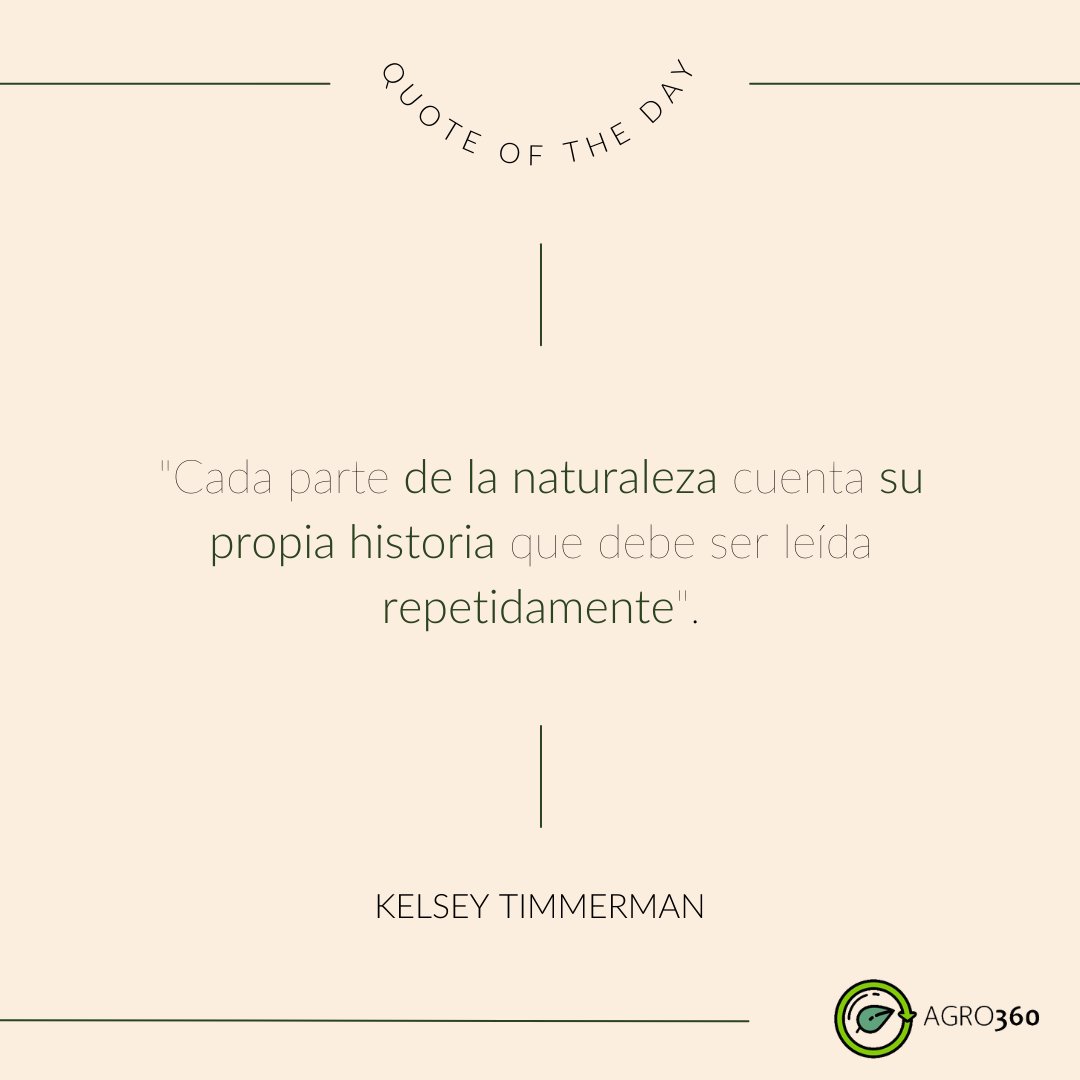 La naturaleza no cambia, pero sin embargo invariablemente cambia con el tiempo la forma de mirarla y de entender las historias que cuenta.

Aprendamos juntos a escucharla y a cuidarla🌳

🌐 agro360.com.do

#porundiamejor #agro360 #agriculture #changemakers