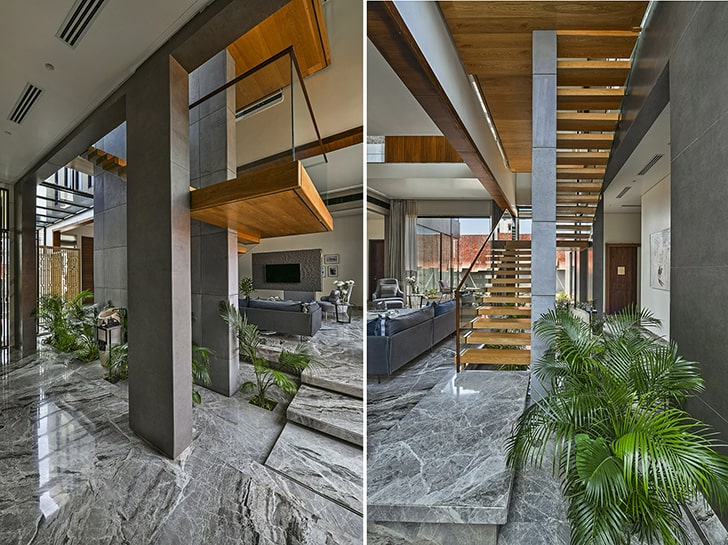 IndiaArtnDesign's tweet image. A staggered play of volumes finds expression right from the facade in this home by #42MMArchitecture, alluding to a layered approach to modernity that unfolds inside. bit.ly/42MMArch-IAnD
