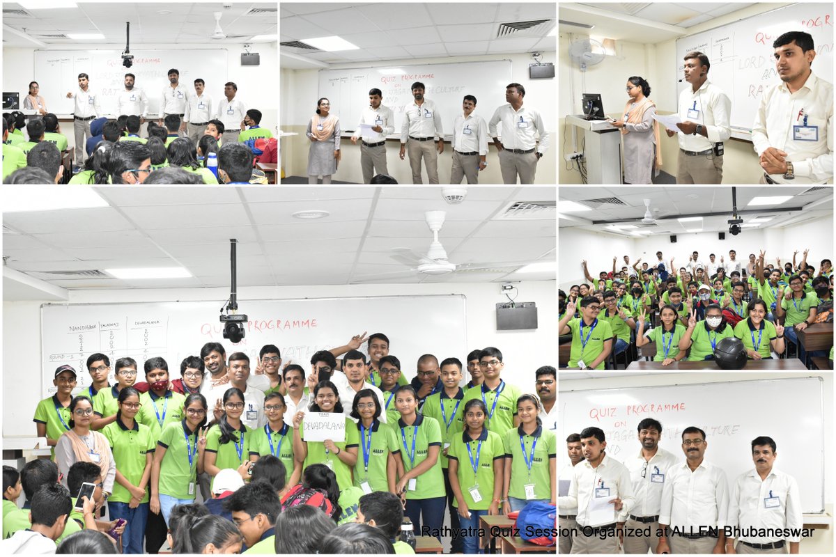 ALLENOdisha's tweet photo. 🌟 SST department of ALLEN Bhubaneswar organized a quiz session with their students on the auspicious occasion of Rathyatra
💐 Students were asked questions on History of Odisha and Mythology related to Rathyatra
Here are the glimpses
#ALLEN #Bhubaneswar #Rathyata #QuizSession https://t.co/bNezQ07FwL