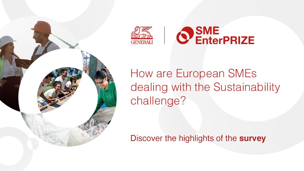 GENERALI's tweet photo. #SMEEnterPRIZE is our flagship project to promote a culture of sustainability among European #SMEs.
In this year's edition, we asked 1,000 businesses how their journey to a #sustainable transition is going.

Discover more: https://t.co/3rTqIxBNac
 
#Generali4Sustainability https://t.co/aq3aTvgV9F