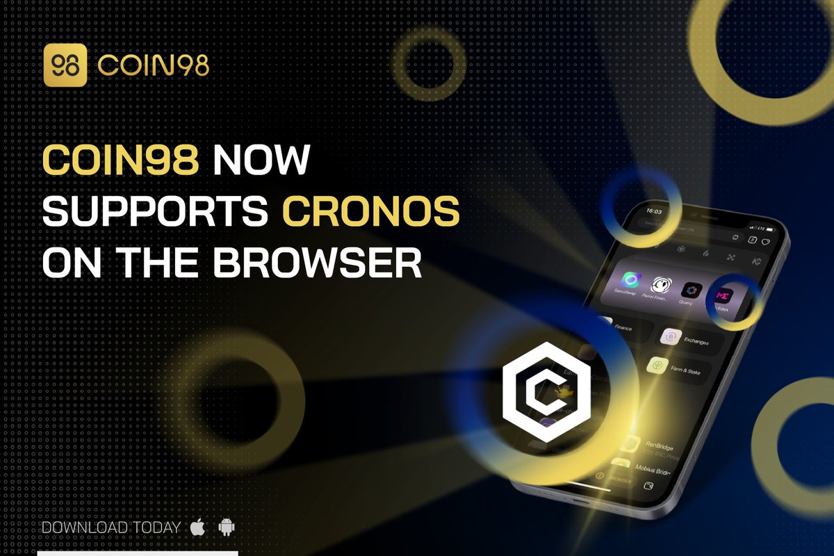 coin98_wallet's tweet photo. 1/ From now on, @cronosapp is in your hands 🤩

Coin98 has supported this blockchain on the browser, allowing access to 200+ dApps in the ecosystem, namely @MMFcrypto, @VVS_finance, @TectonicFi, @cronaswap, @single_finance, and more.

Explore now 📲https://t.co/kkvXVJVfqQ https://t.co/BHu25nMwbI