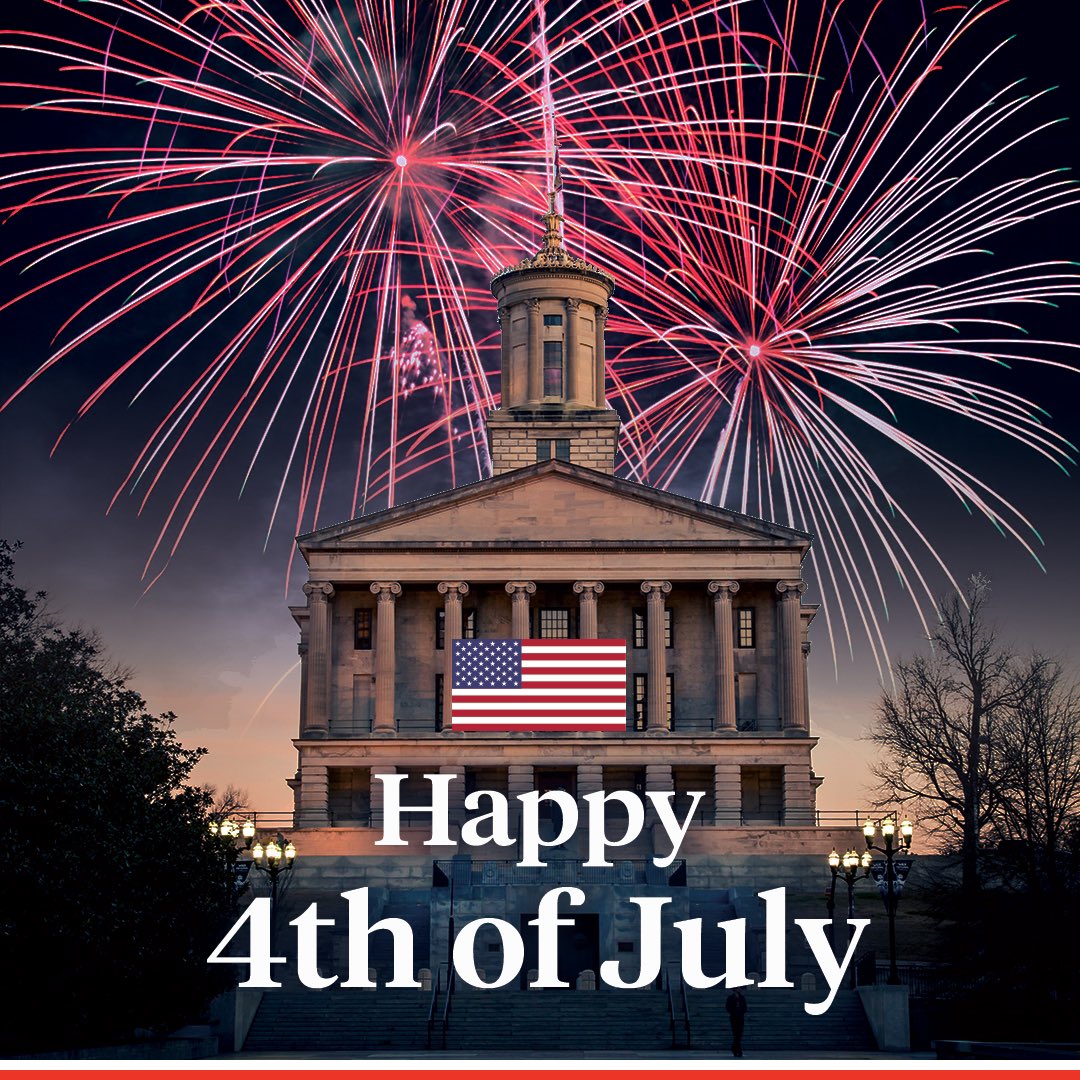 Today, we celebrate our great nation and reflect on the freedoms & values that make us a beacon to the world. Maria & I wish you a Happy Independence Day, Tennessee! 🇺🇸