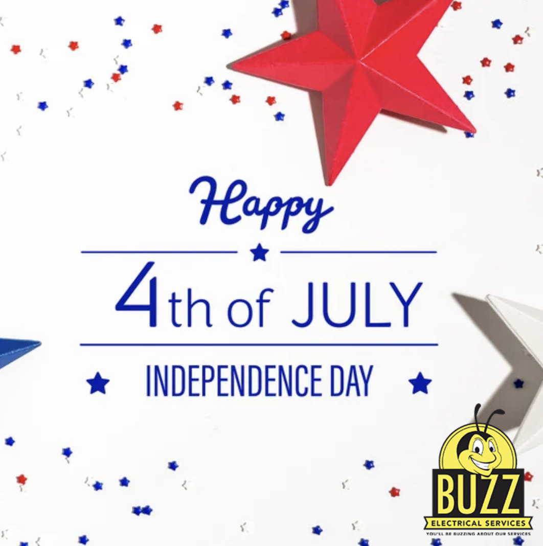 BuzzElectrical_'s tweet photo. Happy Independence Day from all of us at Buzz Electrical Services! We hope you have a great, fun, and safe day! https://t.co/SWrQVmt5zg