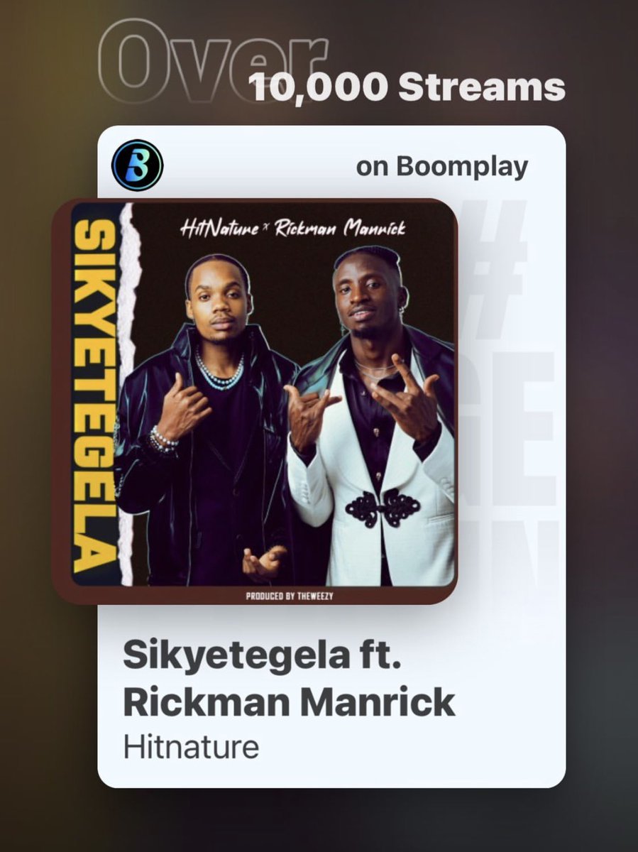 RickmanManrick's tweet photo. #hitnature X #rickman 
Sikyetegela on #boomplay https://t.co/OiXCALhxGO