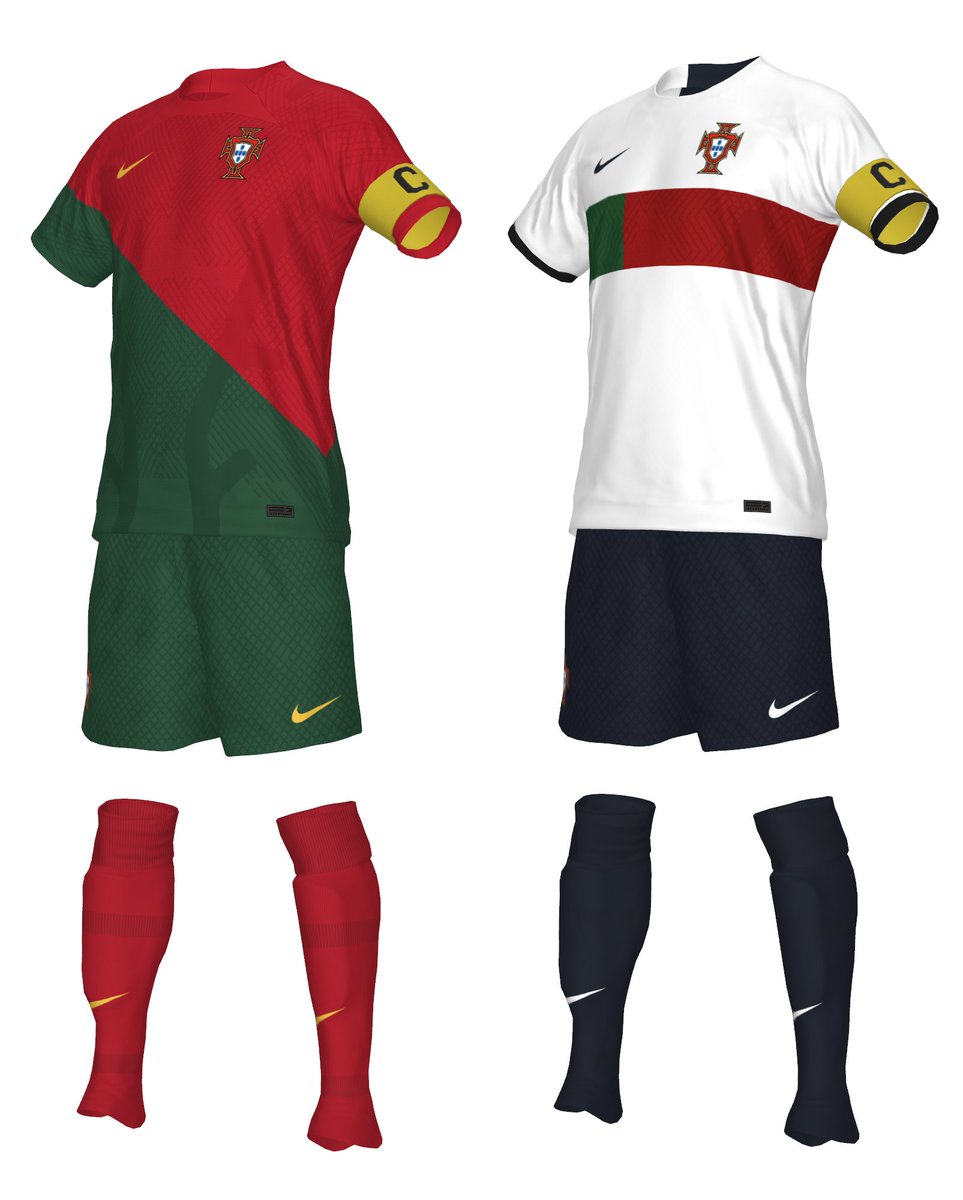 jp_kits's tweet photo. Leaked: Portugal Home & Away World Cup Kits 2022.
Happy Monday!
#pes2021 #pes21 #peskit #kitmaker #WorldCupkit #eFootball2022 #PortugalKit @BestPESKits @EditemosPES https://t.co/68PC37jUmP